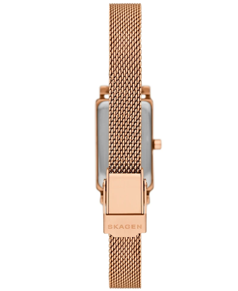 Skagen Women's Hagen Micro Two Hand Rose Gold-Tone Stainless Steel 30mm