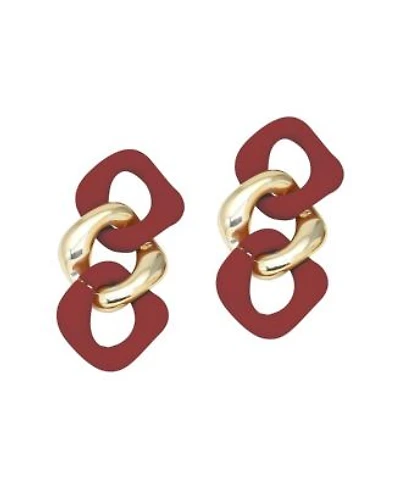 Sohi Womens Chainlink Drop Earrings
