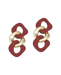 Sohi Womens Chainlink Drop Earrings