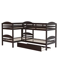 Streamdale Twin L-Shaped Bunk Bed With Trundle