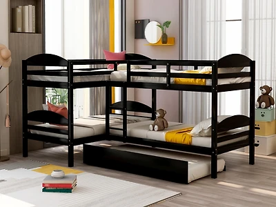 Streamdale Twin L-Shaped Bunk Bed With Trundle