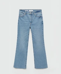 Mango Women's Sienna Flare Crop Jeans