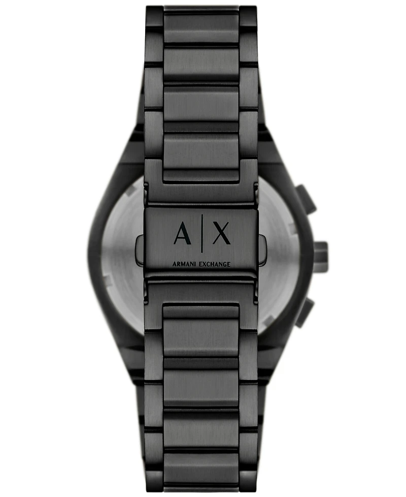 A|X Armani Exchange Men's Sync Quartz Chronograph Black Stainless Steel Watch 42MM