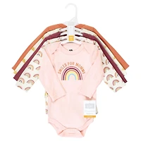 Hudson Baby Cotton Long-Sleeve Bodysuits 5-Pack