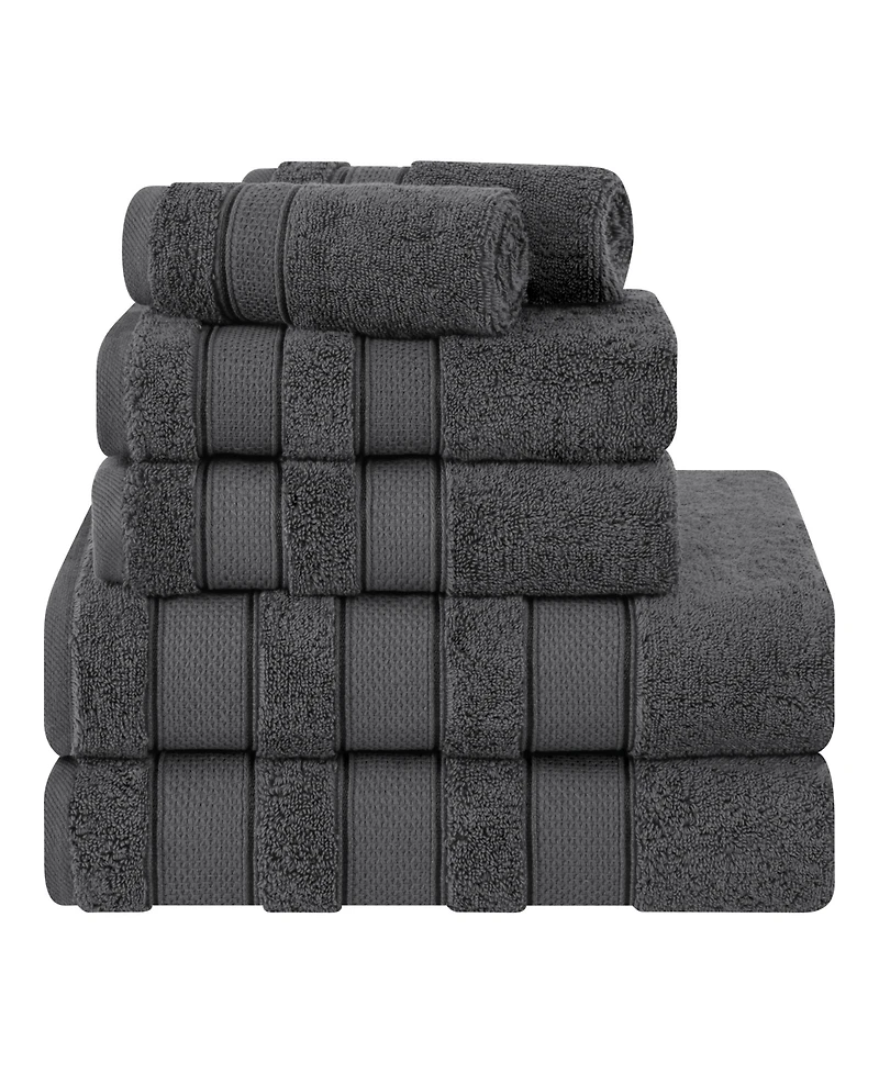 American Soft Linen Salem Premium 100% Turkish Cotton 6 Piece Bath Towel Set