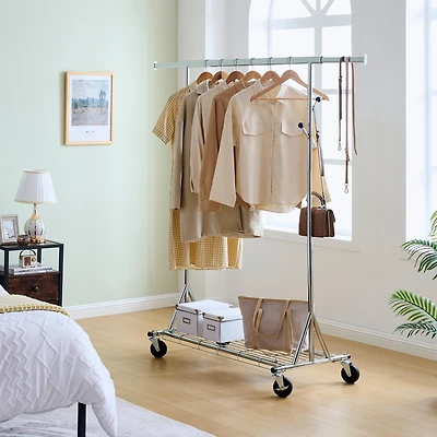Streamdale Heavy-Duty Rolling Clothes Rack (Adjustable)