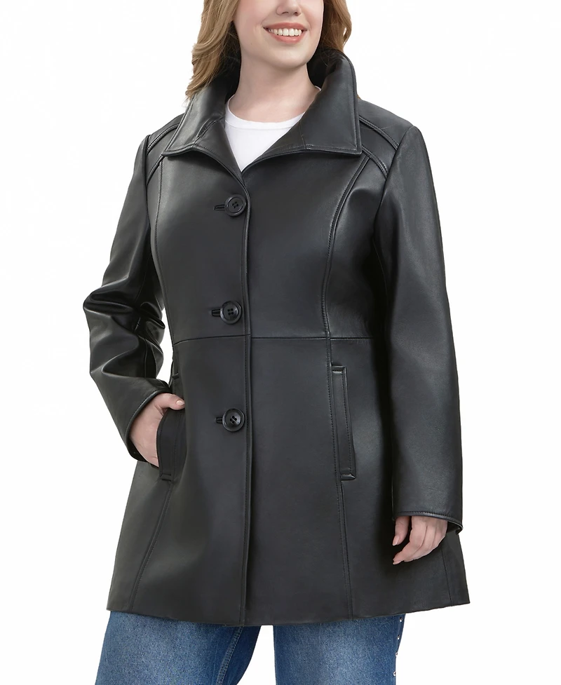 Bgsd Plus Sarai Leather Coat