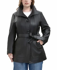 Bgsd Plus Erika Leather Coat