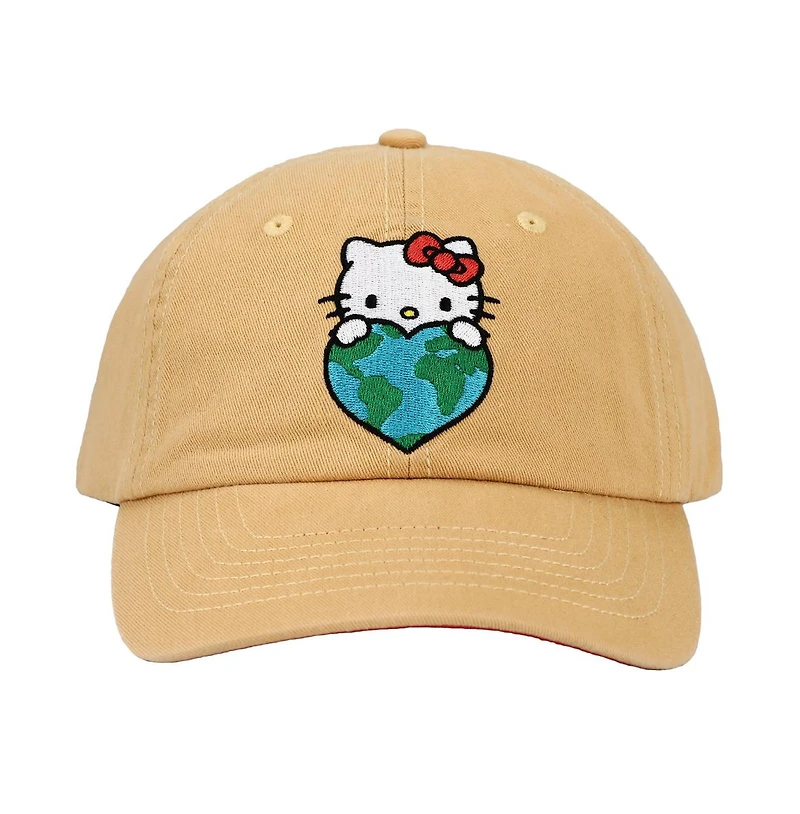 Hello Kitty Embroidered Canvas Cotton Twill Dad Hat