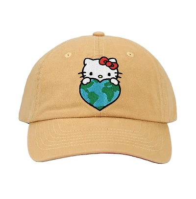 Hello Kitty Embroidered Canvas Cotton Twill Dad Hat