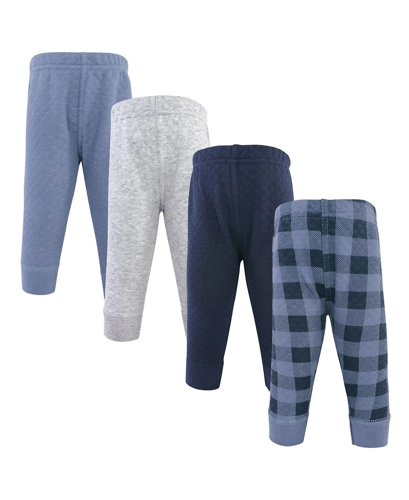 Hudson Baby Baby Boys Hudson Four-Pack Quilted Comfort Joggers
