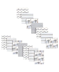 Hudson Baby Boys Little One's Cotton Flannel Bundle 14 Burp Cloths & Receiving Blankets