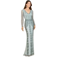 Lara Women's Long Sleeve Beaded Dress