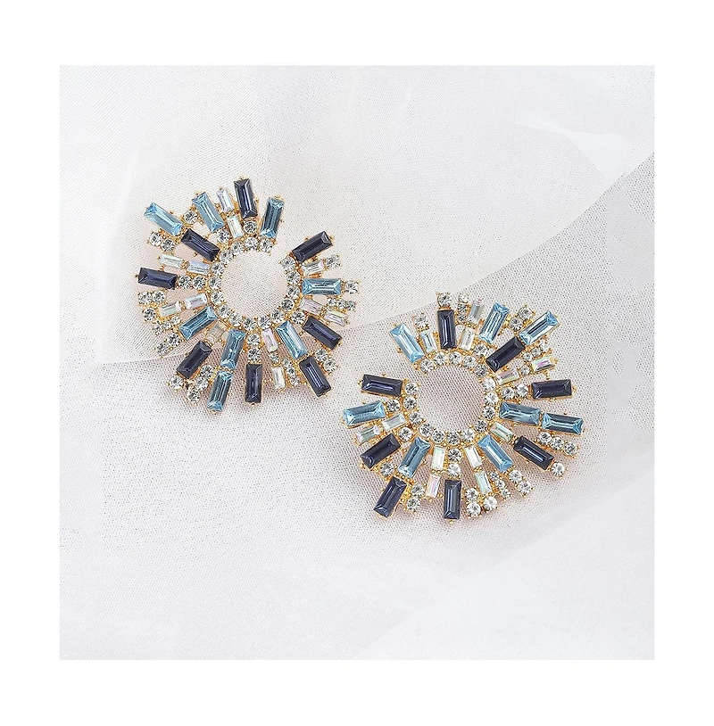 Sohi Women's Crystal Stud Earrings