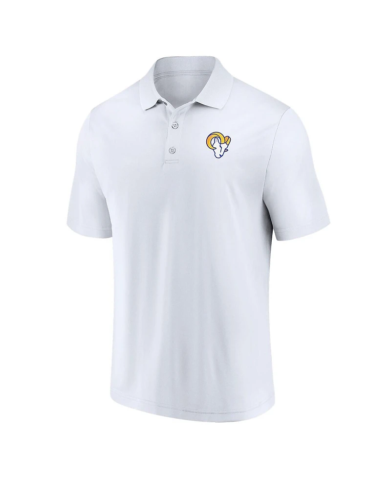 Fanatics Men's White Los Angeles Rams Component Polo Shirt