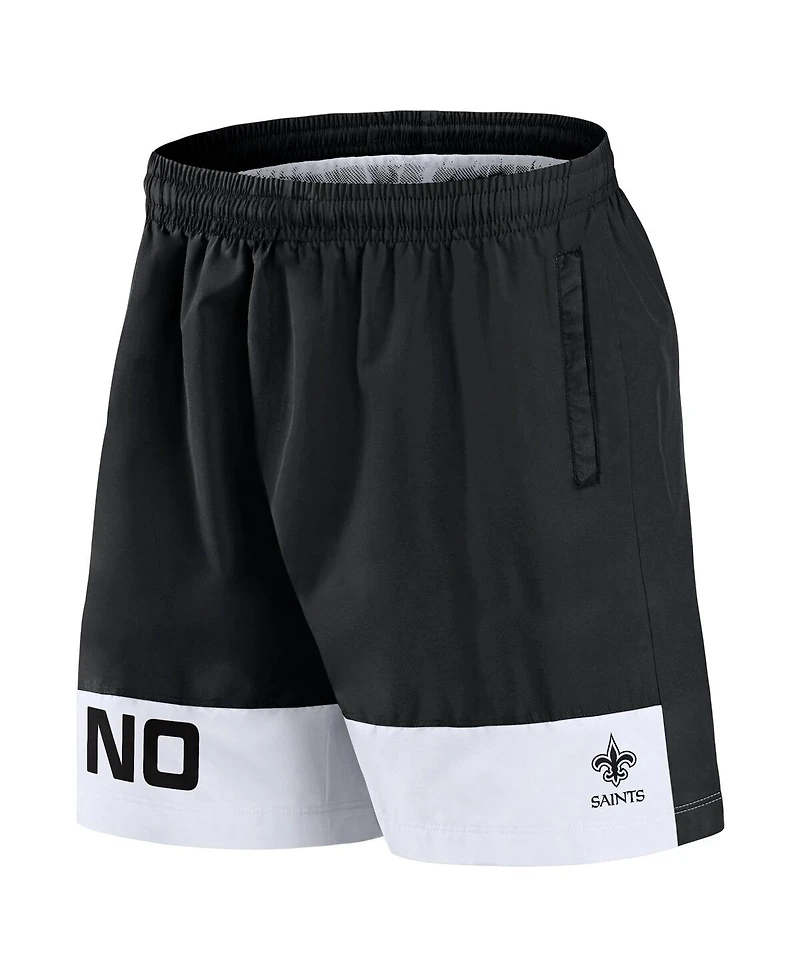 Fanatics Men's Black New Orleans Saints Elements Shorts