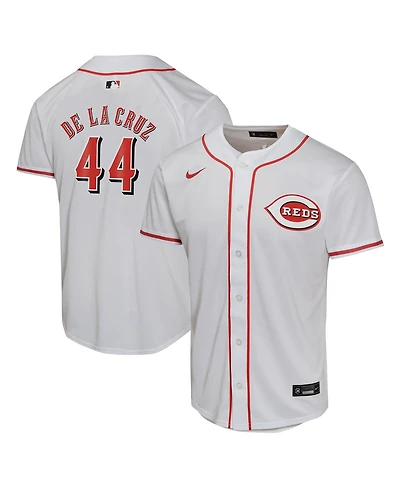 Nike Big Boys and Girls Elly De La Cruz White Cincinnati Reds Home Game Player Jersey