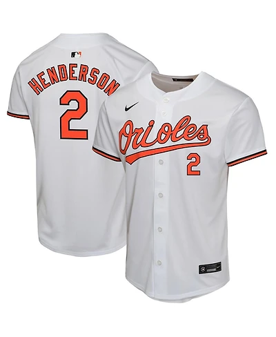 Nike Big Boys and Girls Gunnar Henderson White Baltimore Orioles Home Game Player Jersey