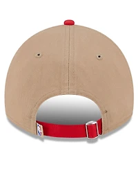 New Era Men's Tan/Red Chicago Bulls 2024 Nba Draft 9TWENTY Adjustable Hat
