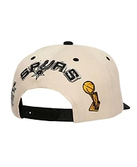 Mitchell & Ness Men's Cream/Black San Antonio Spurs 5x Nba Champions Soul Legacy Defined Snapback Hat