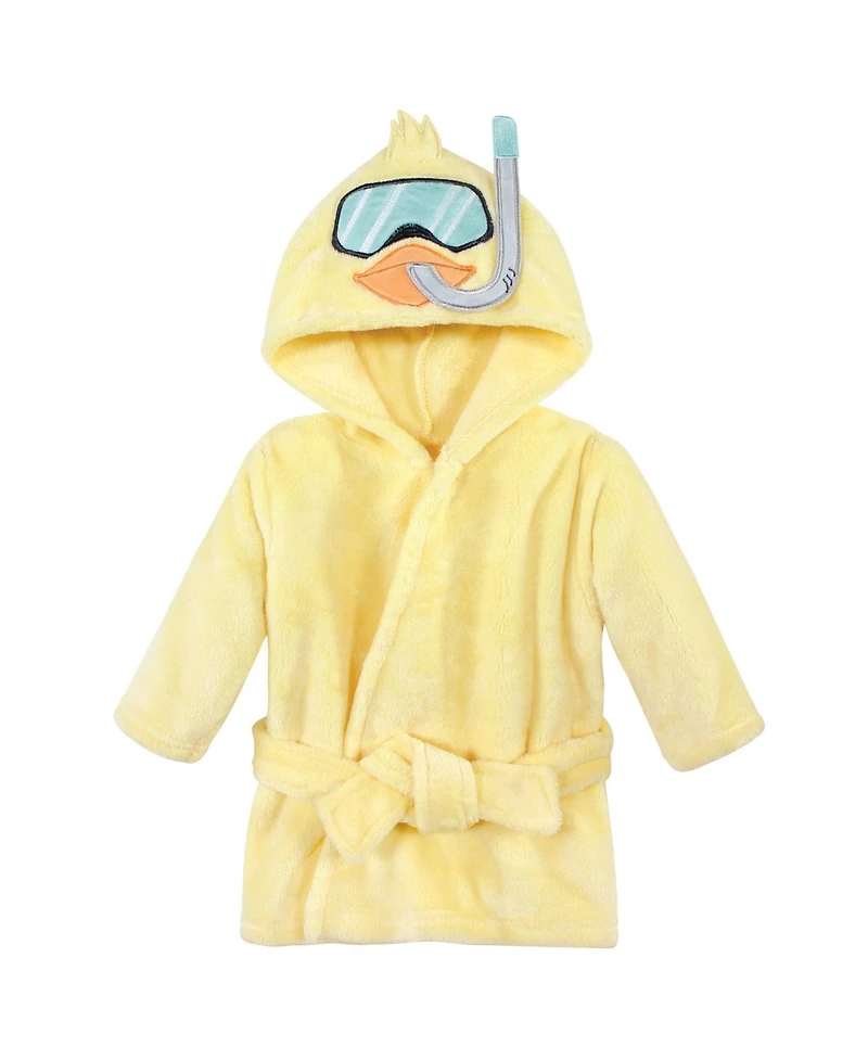 Hudson Baby Boys Unisex Plush Comfort Robe for Aquatic Settings