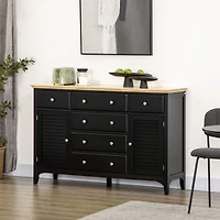 Homcom Sideboard Modern Buffet Cabinet with Adjustable Shelves,