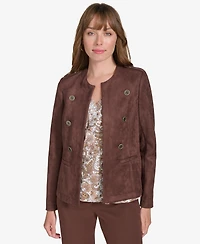 Tommy Hilfiger Women's Faux-Suede Band Jacket