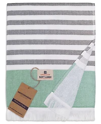 American Soft Linen Peshtemal 100% Turkish Cotton 4-Pack Beach Towels, 35" x 60"