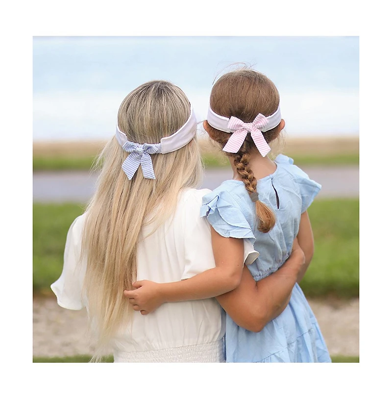 Bits & Bows Girls Hearts Bow Visor
