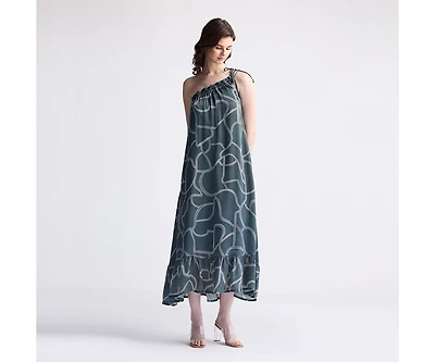 Reistor Women's One Shoulder Midi Dress