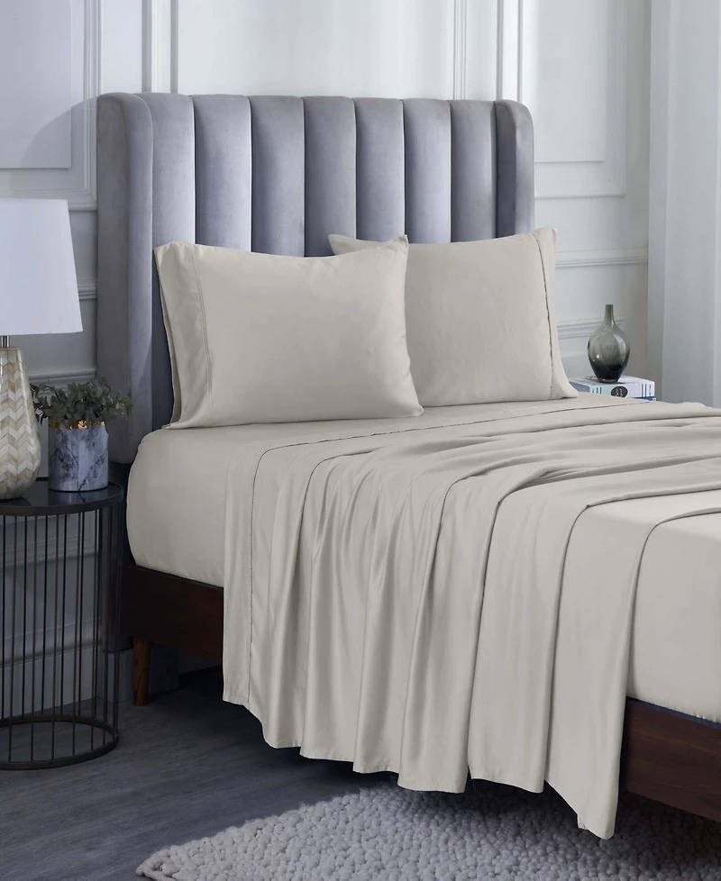 Superior Modal From Beechwood 400 Thread Count Lightweight Cooling Solid Deep Pocket Bed Sheet Set