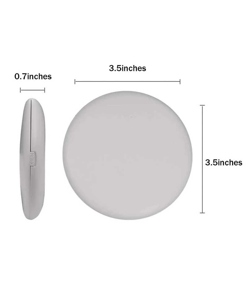 Cowin 1x/10x Magnification Lighted Travel Folding Makeup Mirror 3.5 inch