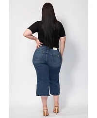 Slink Jeans Plus Mid Rise Wide Leg