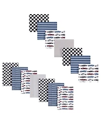 Hudson Baby Boys Little One's Cotton Flannel Bundle 14 Burp Cloths & Receiving Blankets