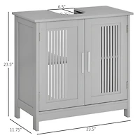 Kleankin Bathroom Under Sink Cabinet Vanity Unit w/ Adjustable Storage Shelves