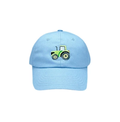 Bits & Bows Boys Tractor Baseball Hat Blue