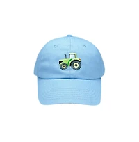 Bits & Bows Boys Tractor Baseball Hat Blue