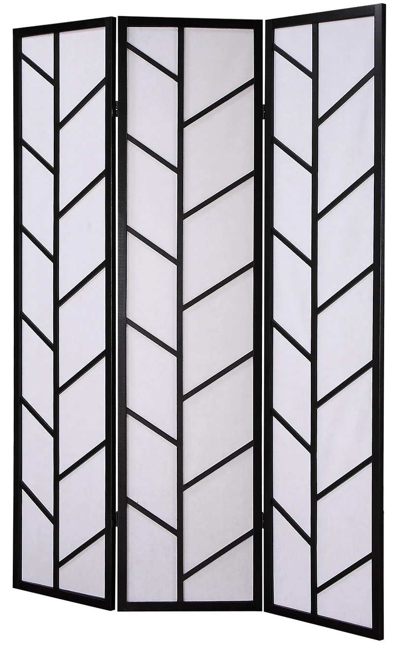 Streamdale Furniture 3-Panel Climbing Screen Room Divider, Black