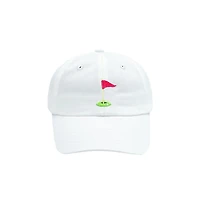Bits & Bows Boys Golf Flag Baseball Hat in White