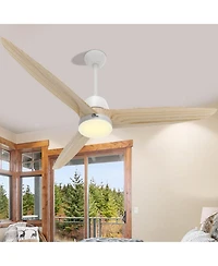 Sofucor 56" Propeller Ceiling Fan With Light and Remote Control
