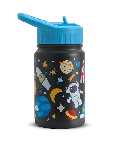 JoyJolt Kids Stainless Steel Water Bottle with Straw Lid, 12oz