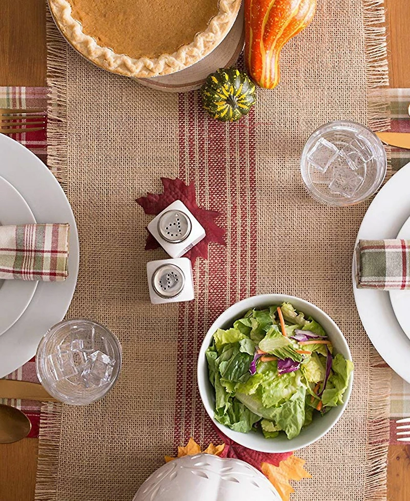 Design Imports Stripe Burlap Table Runner, 14x108 inches