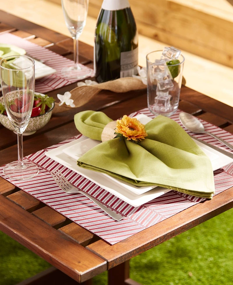 Design Imports Textured Twill Weave Placemat Set of 6