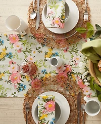 Design Imports Spring Bouquet Print Table Runner, 14"x72 "