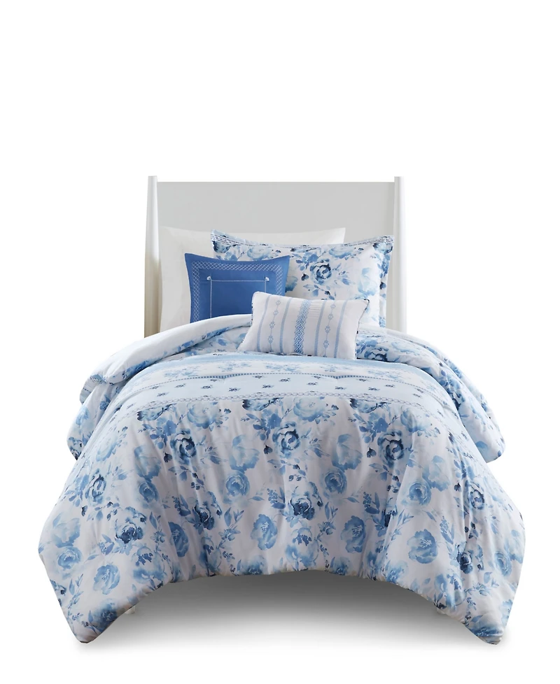 Intelligent Design Christa Floral Striped -Pc. Comforter Set