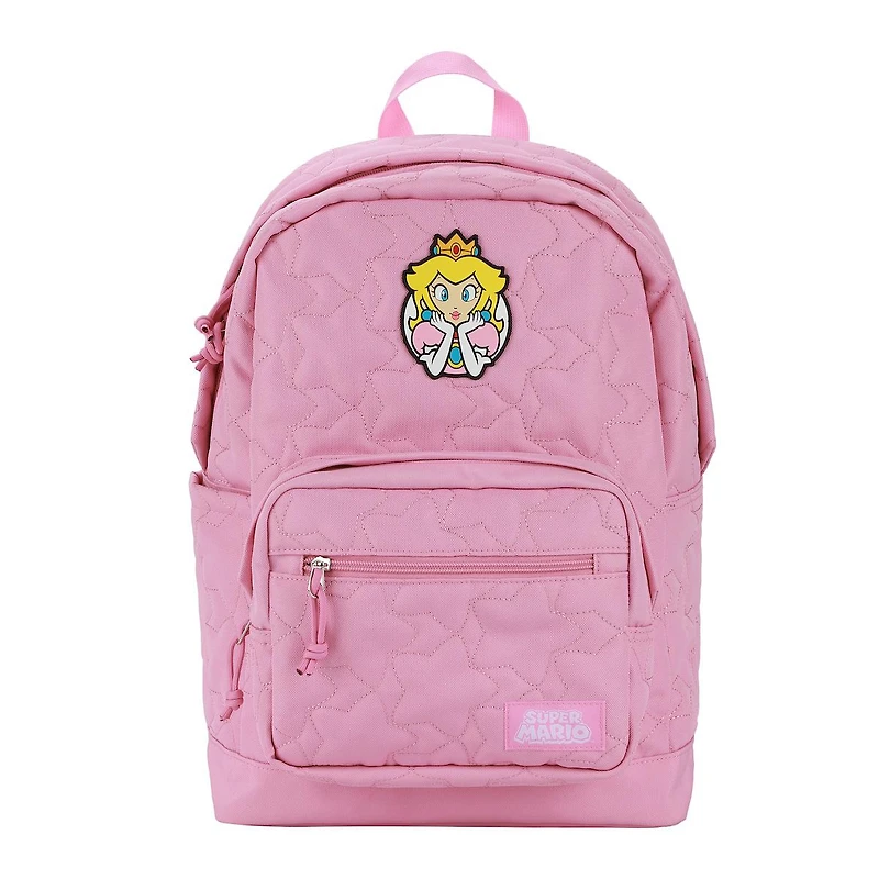 Super Mario Brothers Princess Peach 17" Quilted Backpack