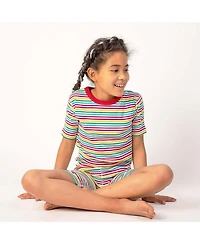 Mightly Kids Kids' Fair Trade 100% Organic Cotton Tight Fit Shortie Pajamas Set