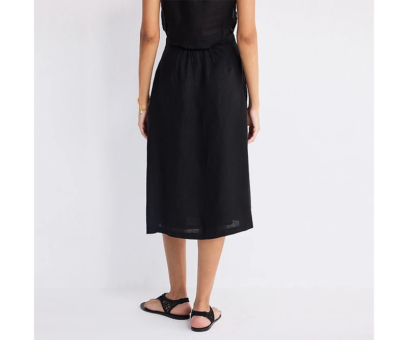Reistor Women's Overlap Midi Skirt