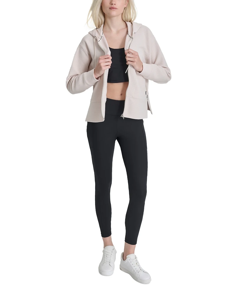 Dkny Women's Tech Ottoman Full-Zip Hoodie
