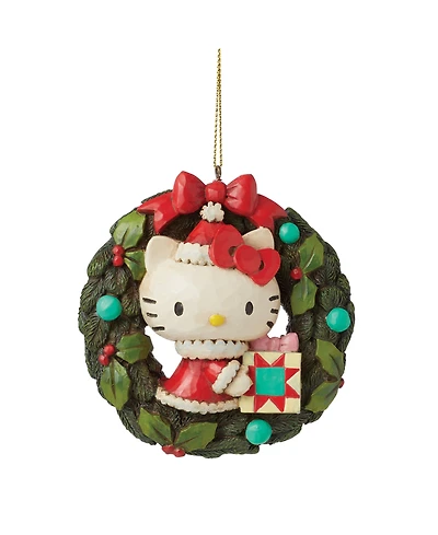 Jim Shore Sanrio Hello Kitty Wreath Christmas Holiday Ornament
